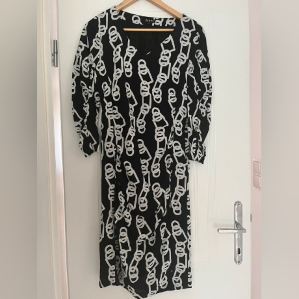 Black and White Patterned Dress